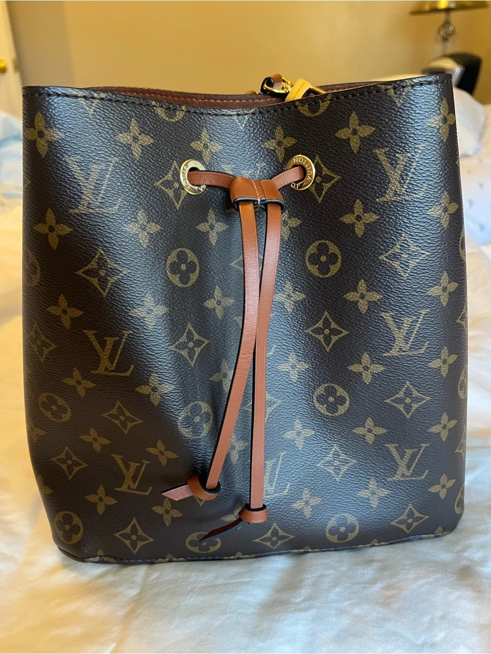 Louis Vuitton Monogram Canvas NeoNoe MM Drawstring Shoulder Bag in Brown